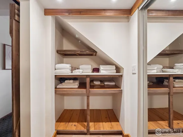a room with storage and utility