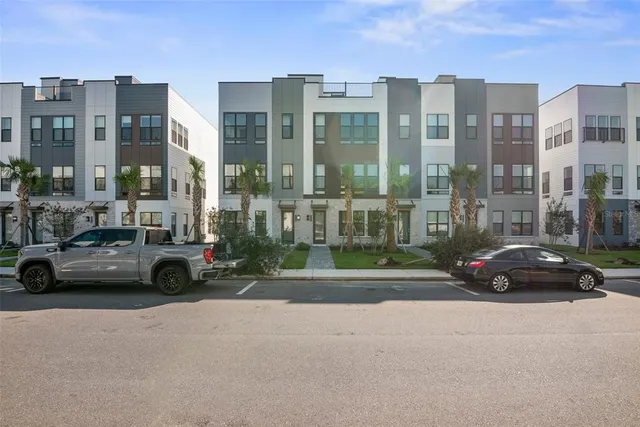 a cars parked in front of a building