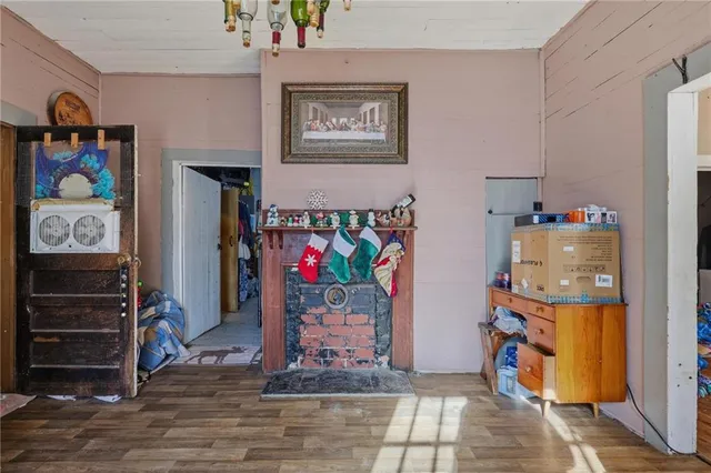 a room with toys and flowers