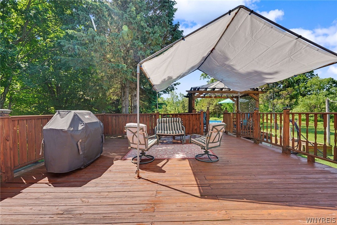 13075 Steiner Road Newstead, NY 14001 - Photo 27 of 35 Deck Off Kitchen