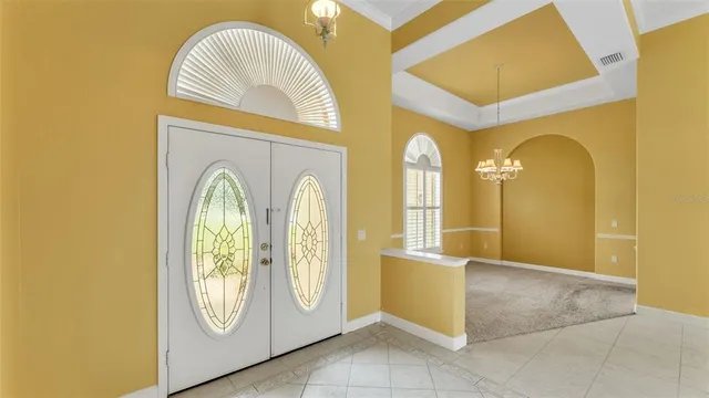 a view of a bathroom with dual sinks
