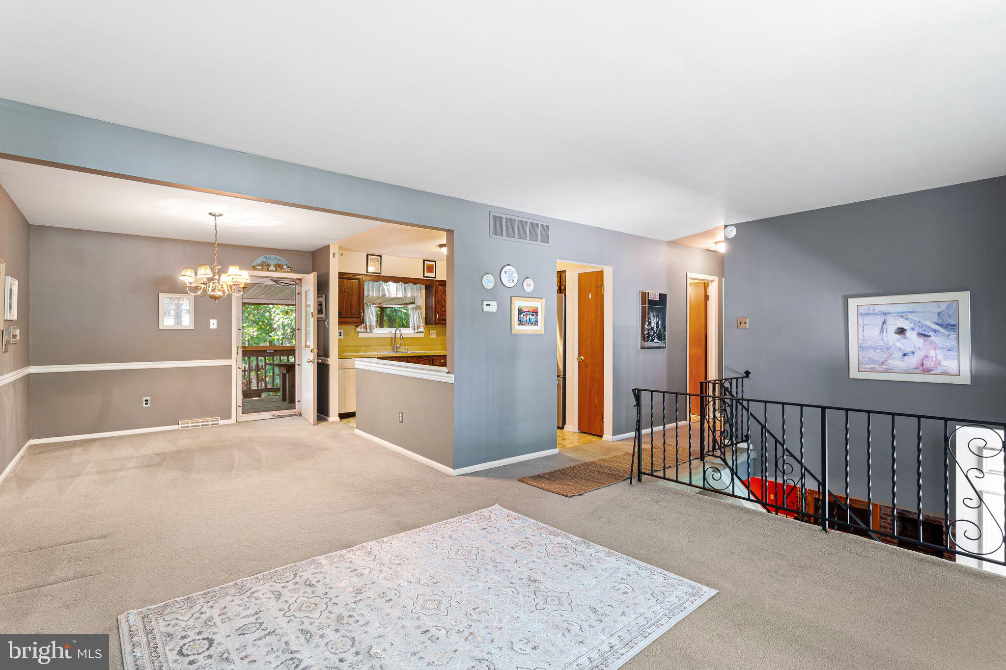 open concept living/dining/kitchen