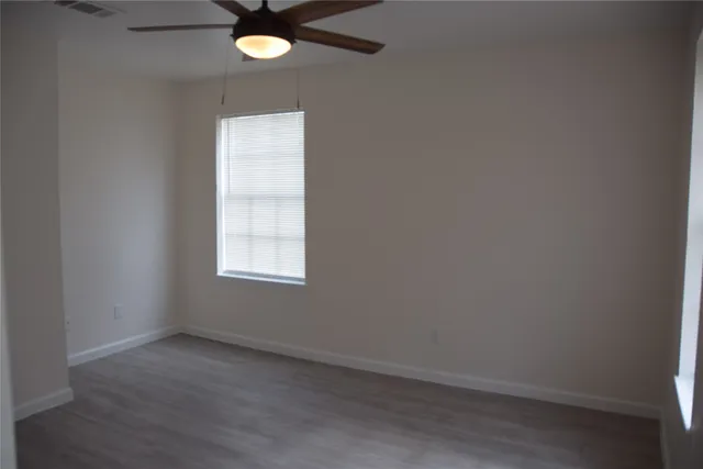 an empty room with a window