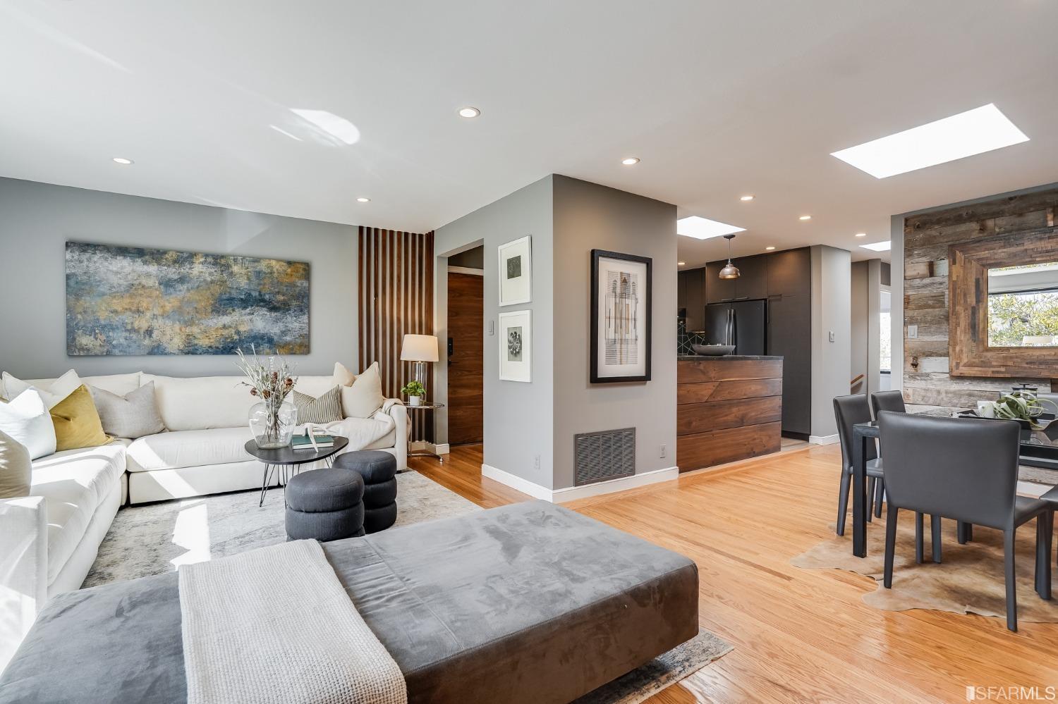 91 Bronte Street San Francisco, CA 94110 - Photo 3 of 24 a living room with furniture and view of kitchen