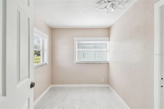 an empty room with a window