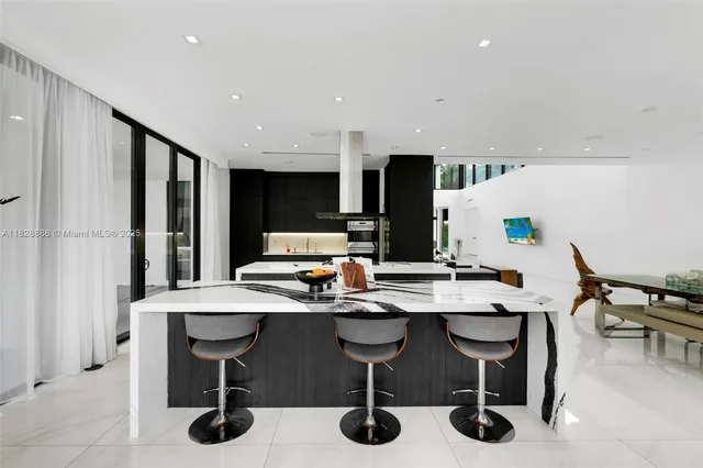 a view of a living room and dining room