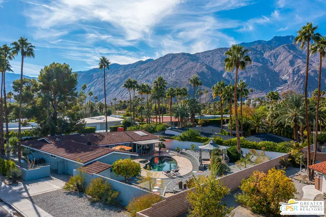 a view of a backyard with potted plants