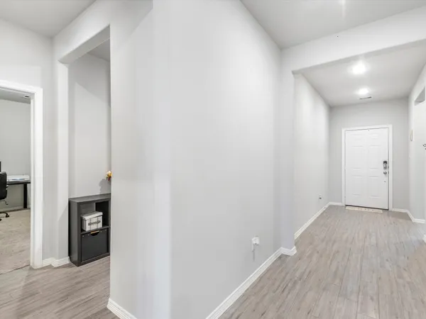 a view of livingroom with workspace