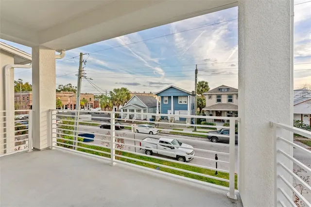 an aerial view of a city