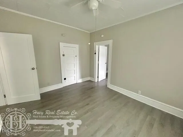 an empty room with a natural light