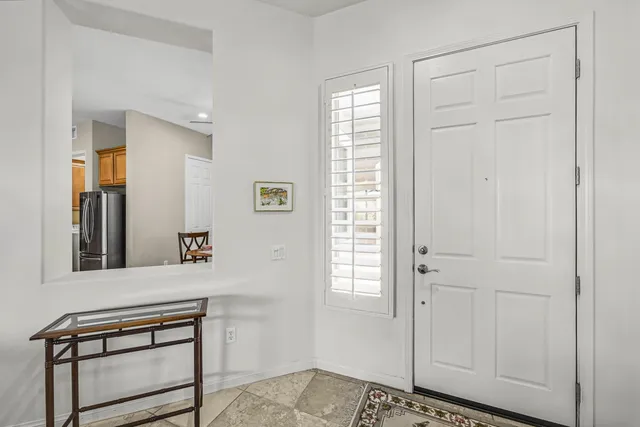 an entryway with a window