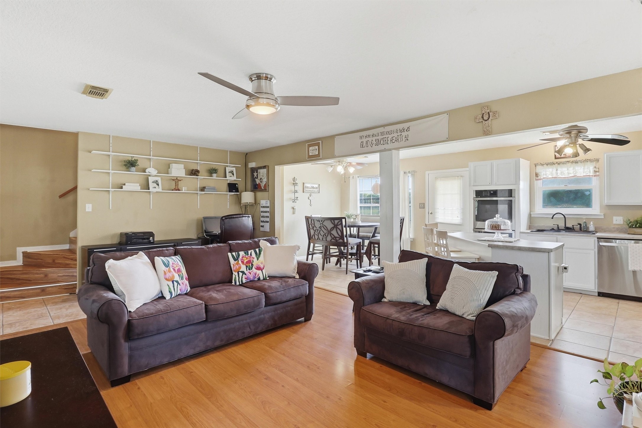 2325 Skrivanek Road Sealy, TX 77474 - Photo 19 of 36 a living room with furniture and view of kitchen