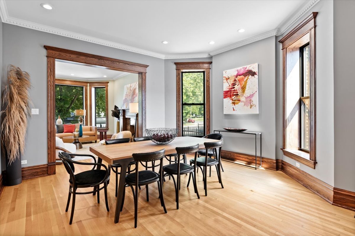 2845 West Division Street Chicago, IL 60622 - Photo 9 of 49 a view of a dining room with furniture window and wooden floor