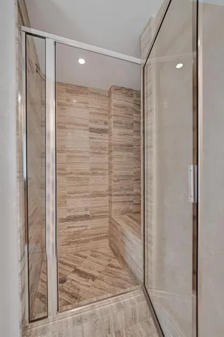 a view of a city with tall buildings