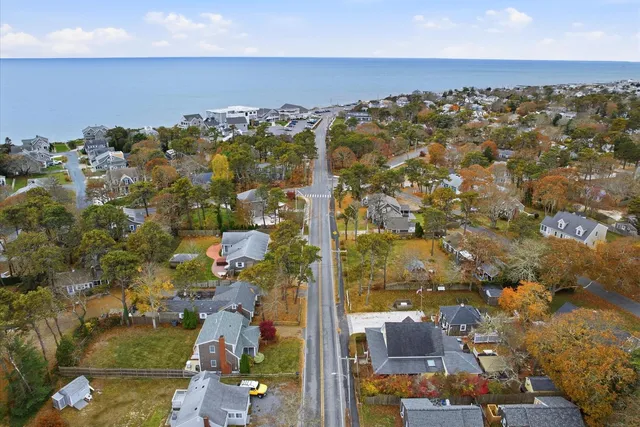 an aerial view of multiple house