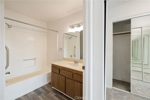 a view of a room with rack on the wall