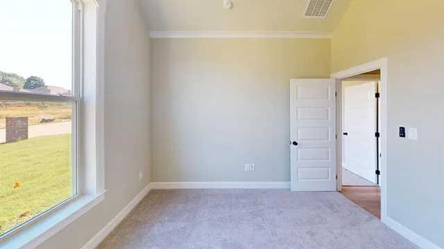 an empty room with a window