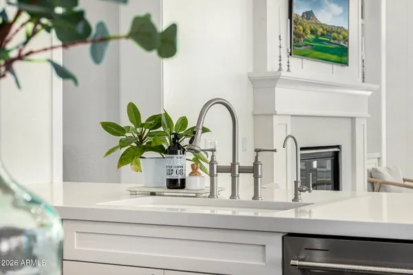 a close view of sink and tap