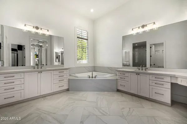 a view of yard with swimming pool and green space