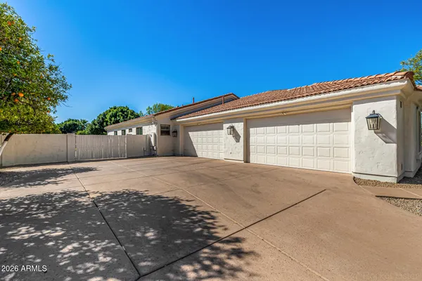 front view of a house with a garage