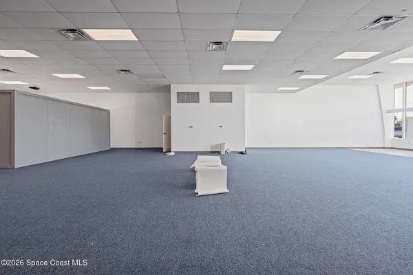 an empty room with entryway