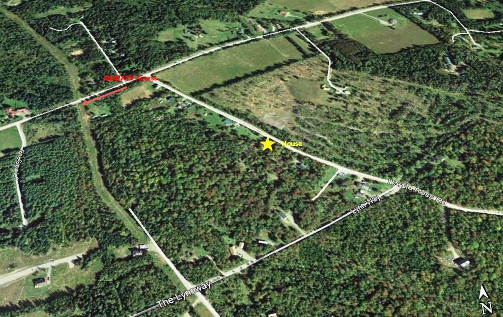 43 Harold Ross Road Dallas Plt, ME 04970 - Photo 23 of 23 Yellow star is house location, red...