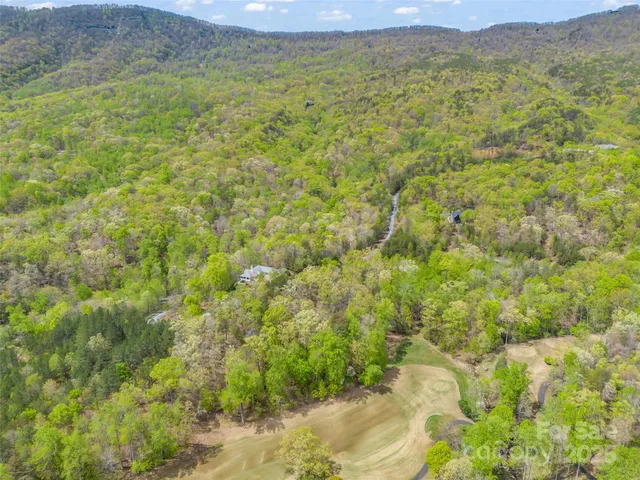 a view of a lush green field