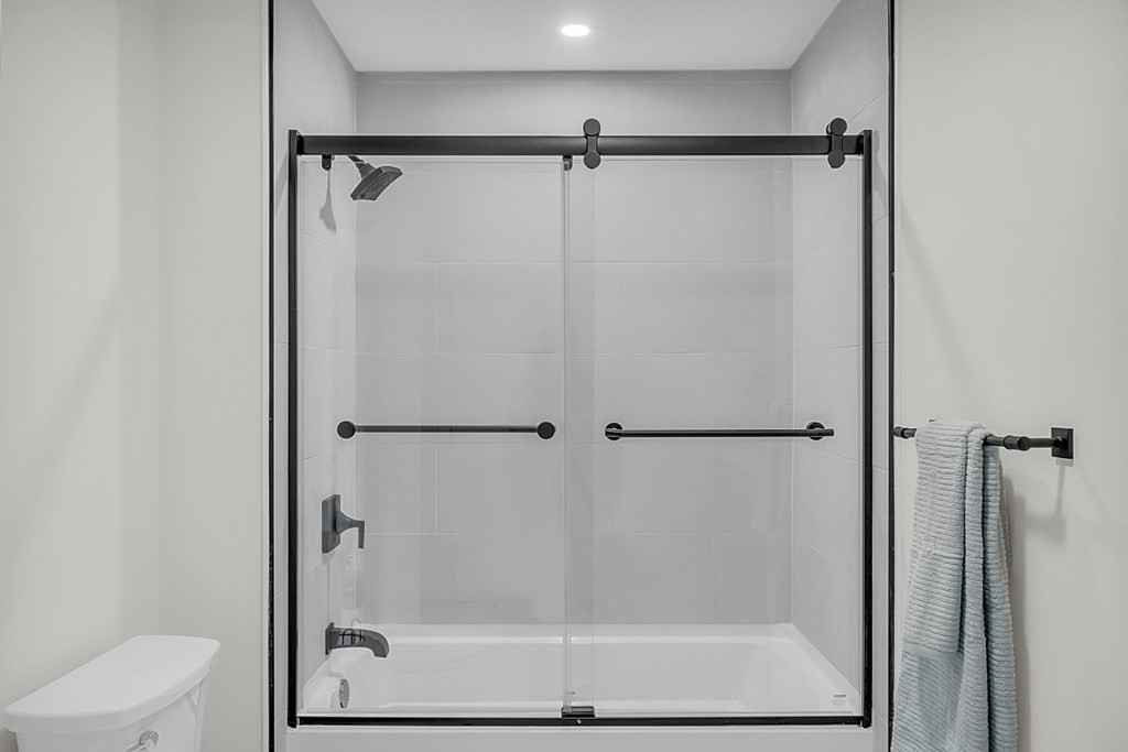 102 Turnpike Road Ashby, MA 01431 - Photo 13 of 40 a bathroom with a glass shower door