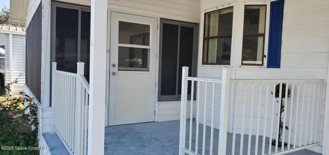 a view of front door