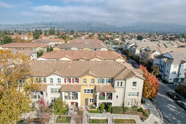 an aerial view of multiple house
