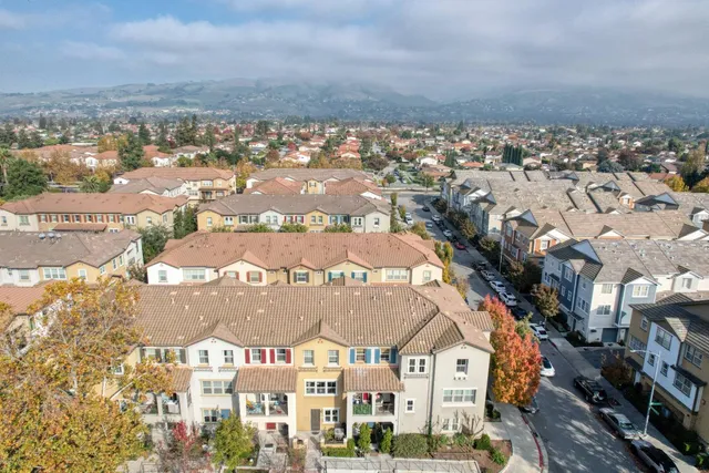 an aerial view of multiple house