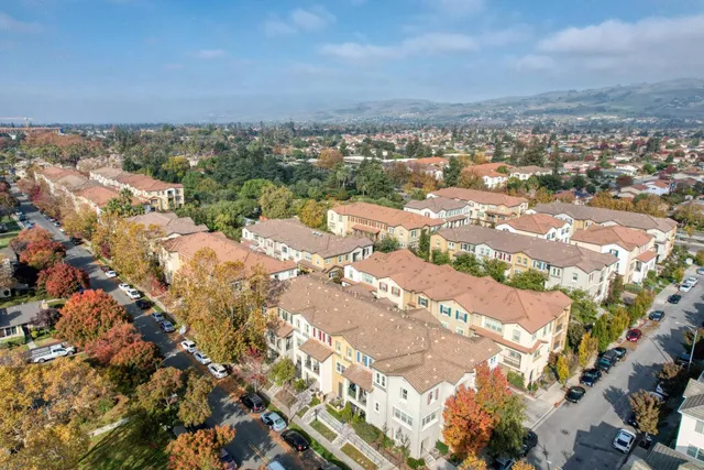 an aerial view of a city