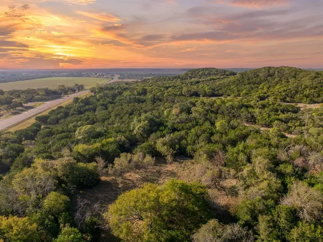 a view of a city and mountains