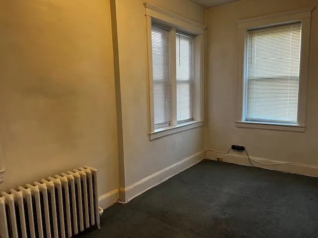 an empty room with a window