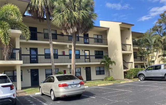 a car parked in front of a building