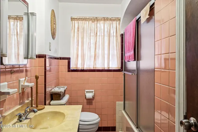 a view of a lush green space