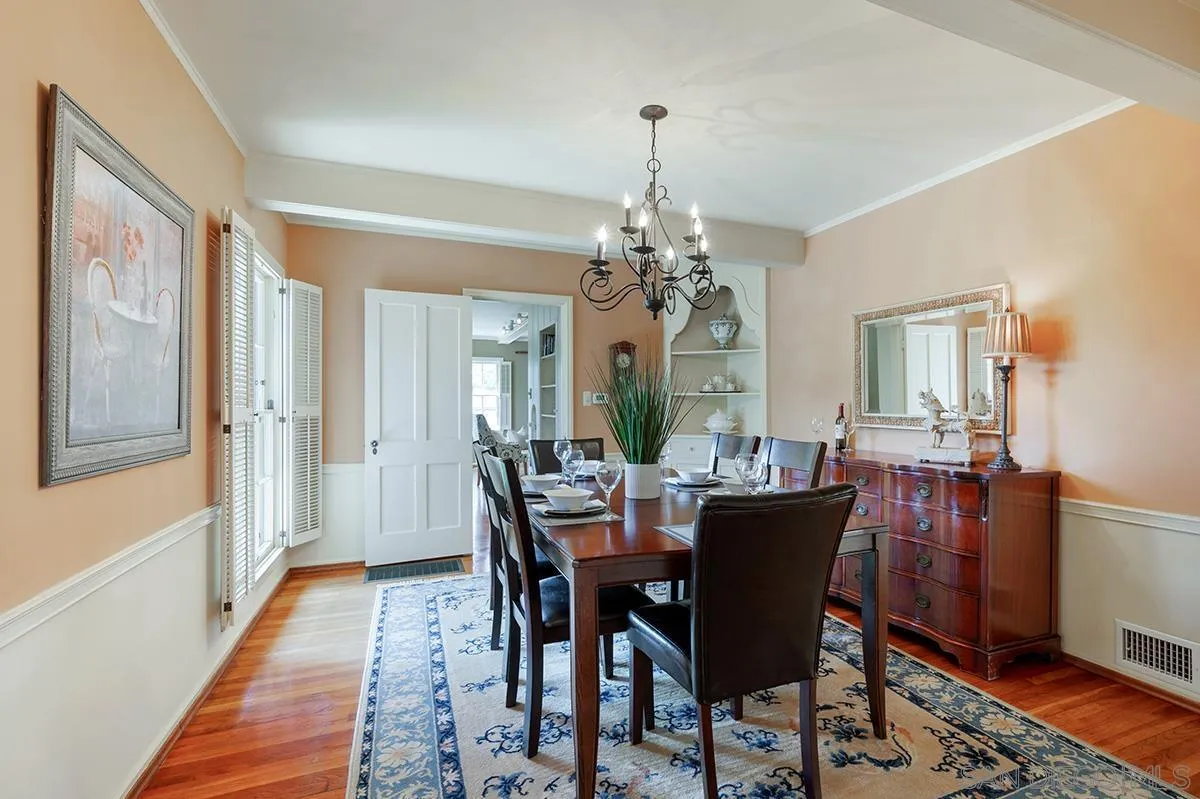 305 West Olive Street San Diego, CA 92103 - Photo 18 of 74 a view of a dining room with furniture and wooden floor