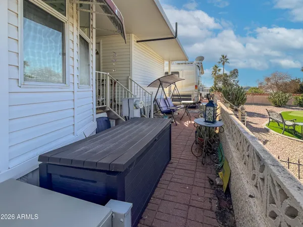a view of a house with a outdoor space