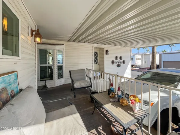 a outdoor space with patio furniture