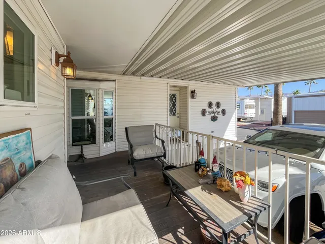 a outdoor space with patio furniture