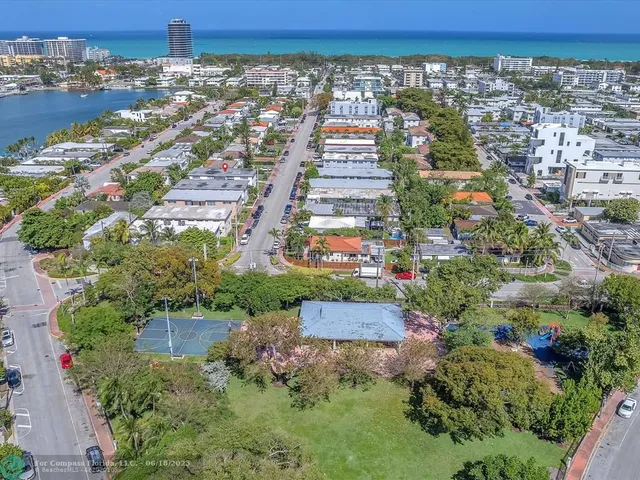 an aerial view of a city