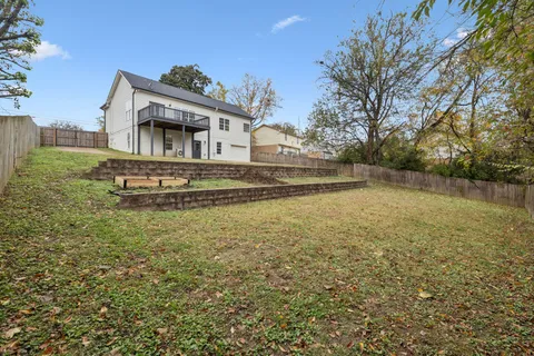 a house view with garden space