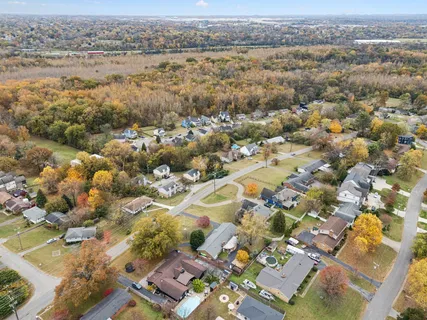 an aerial view of a city
