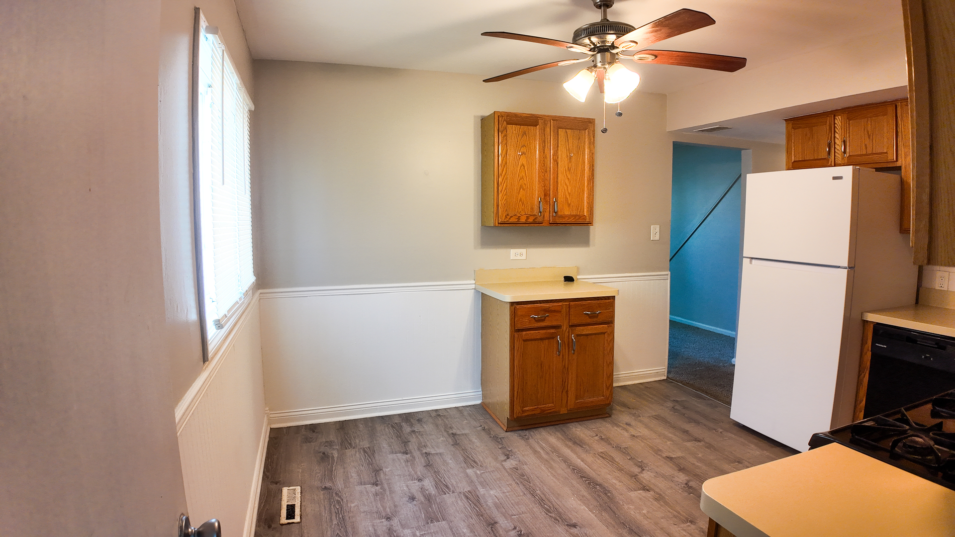 11604 South Kenneth Avenue Alsip, IL 60803 - Photo 15 of 26 a kitchen with a refrigerator a stove top oven a washer and dryer