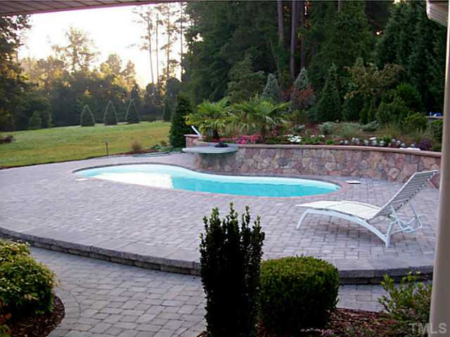 3313 Randolph Road Durham, NC 27705 - Photo 19 of 25 View of the pool, patio and backyard from the Master Bedroom . . .