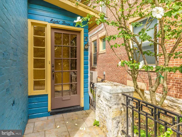 a view of a livingroom with wooden floor