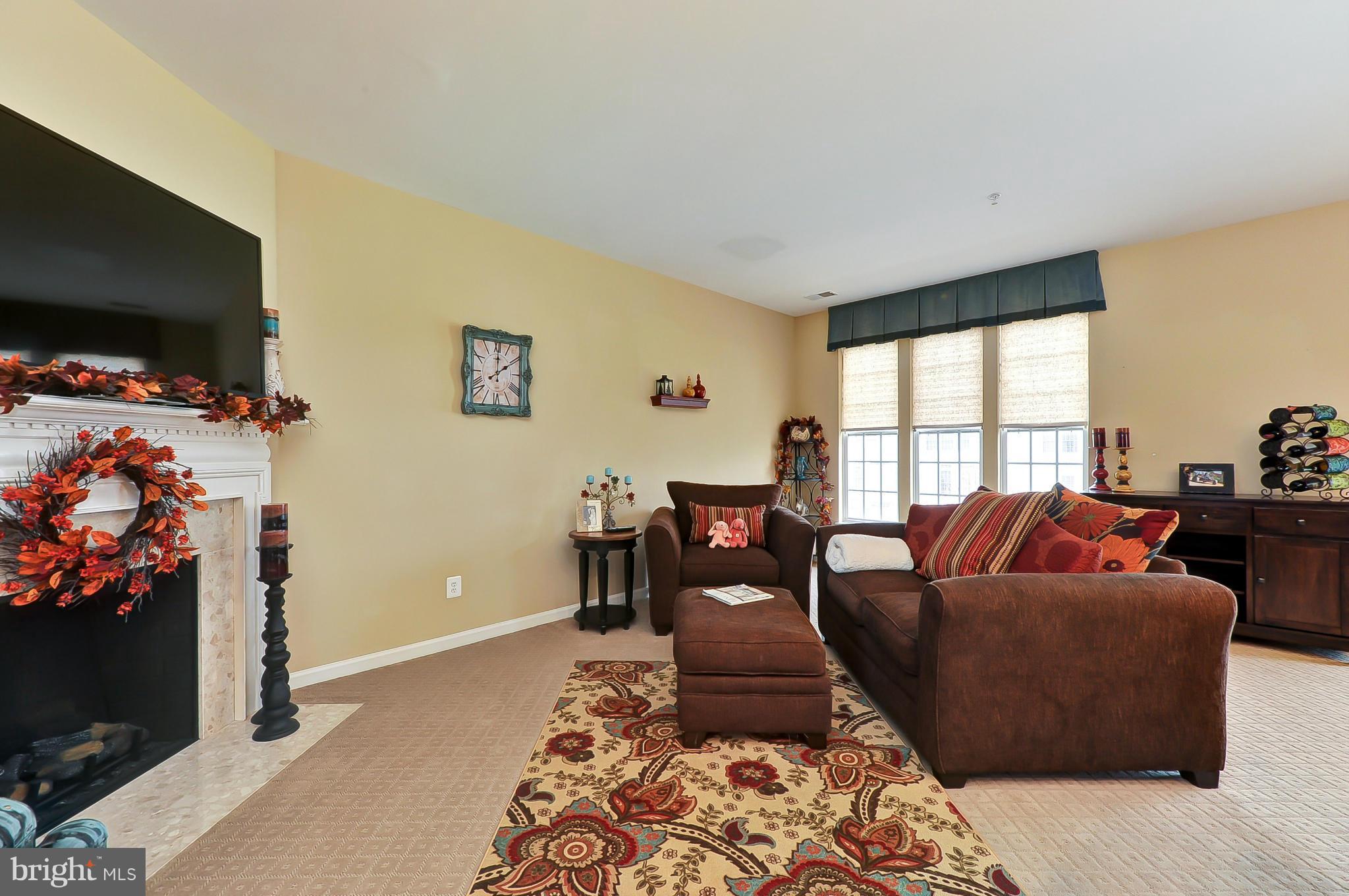 41888 Inspiration Terrace Aldie, VA 20105 - Photo 11 of 30 a living room with fireplace furniture and a flat screen tv