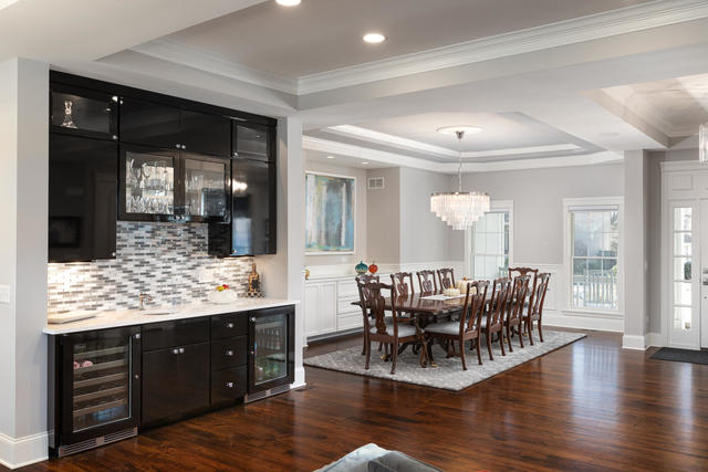 640 Wellner Road Naperville, IL 60540 - Photo 15 of 48 a view of a dining room with furniture window and wooden floor