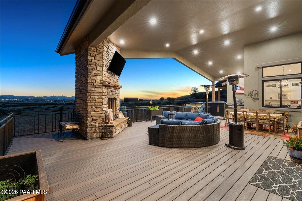 11455 East Harley Drive Prescott Valley, AZ 86315 - Photo 40 of 68 Back Deck Twilight