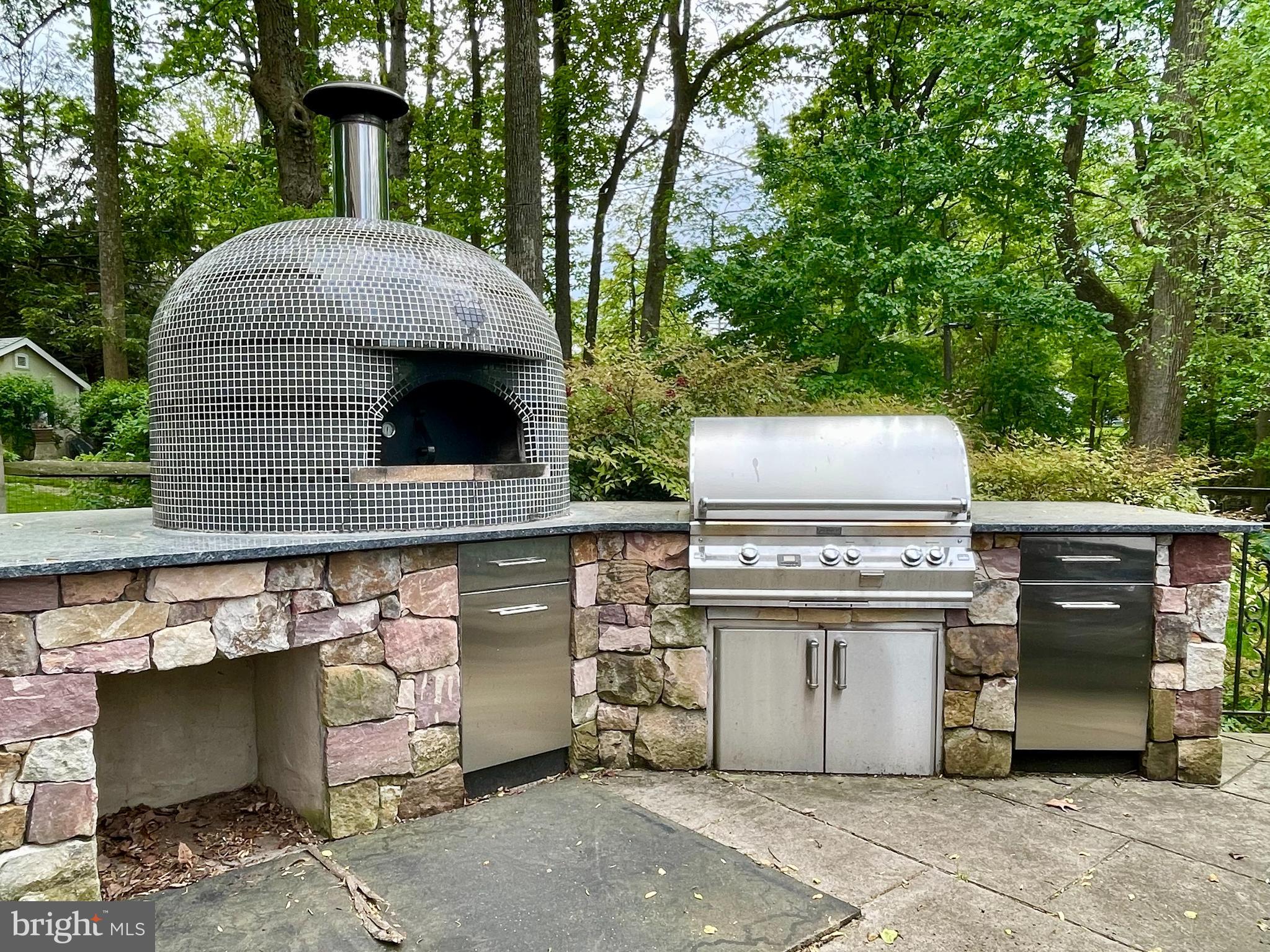 226 Rickswood Road Lutherville-Timonium, MD 21093 - Photo 3 of 5 Natural Gas Grill and Custom Wood Fired Pizza Oven